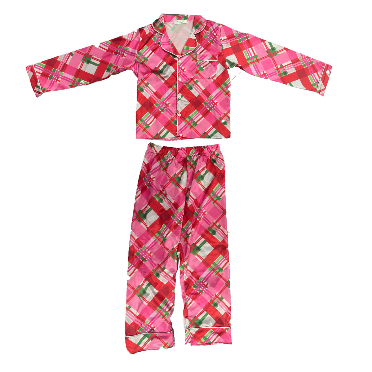 Holiday plaid print loungewear set