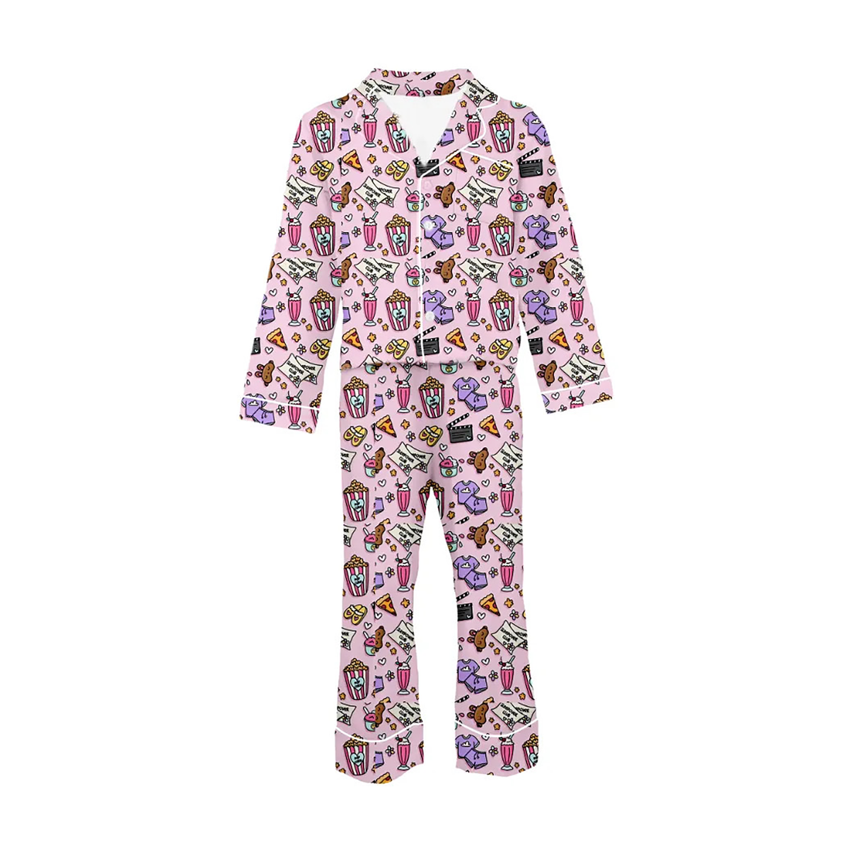 LOUNGEWEAR SET- MOVIE NIGHT PRINT