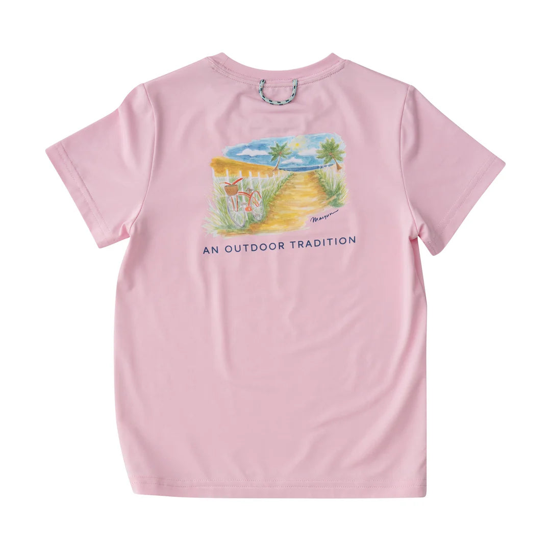 Girls pink fishing shirt