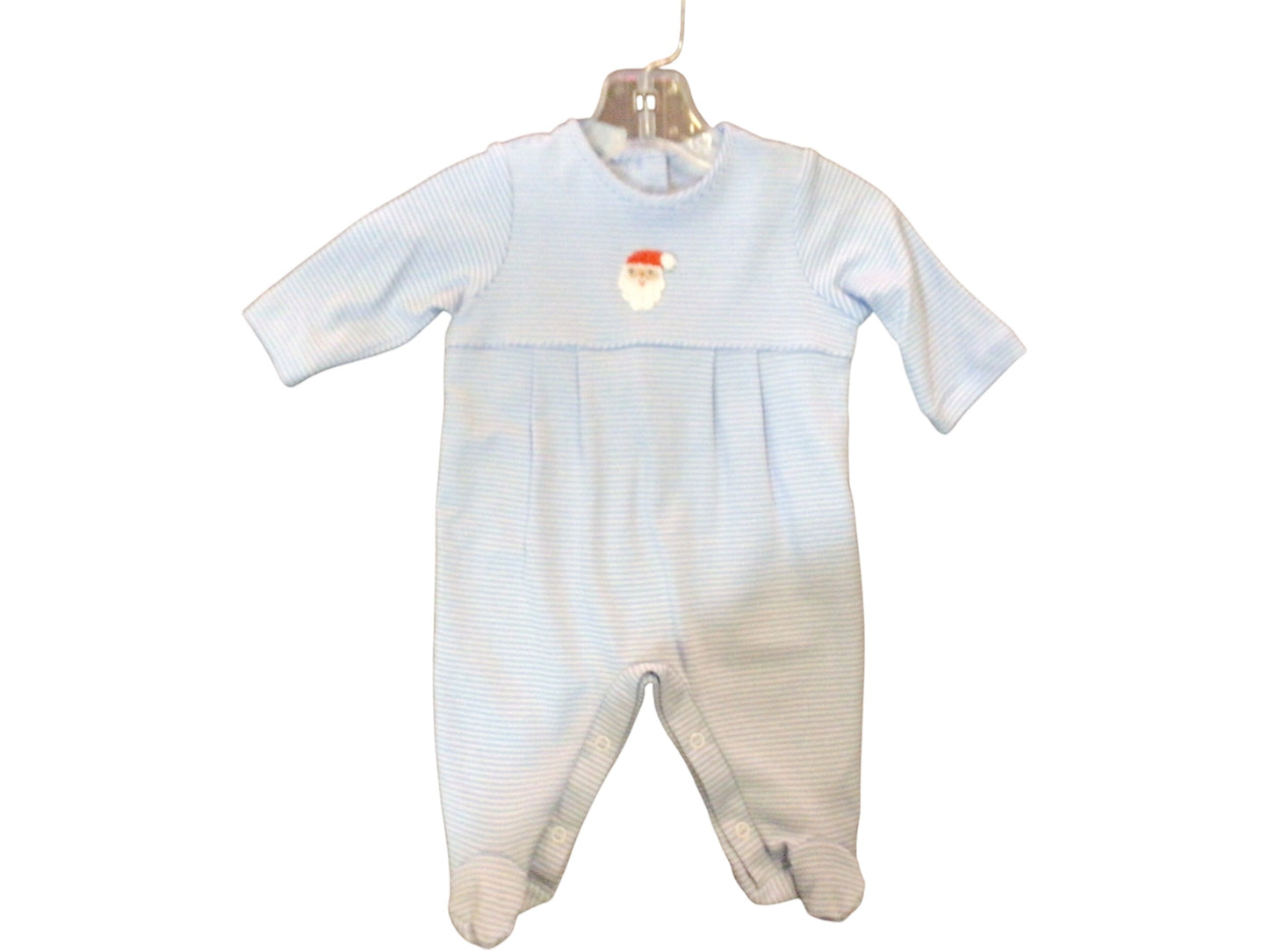 Santa Face Blue Footies