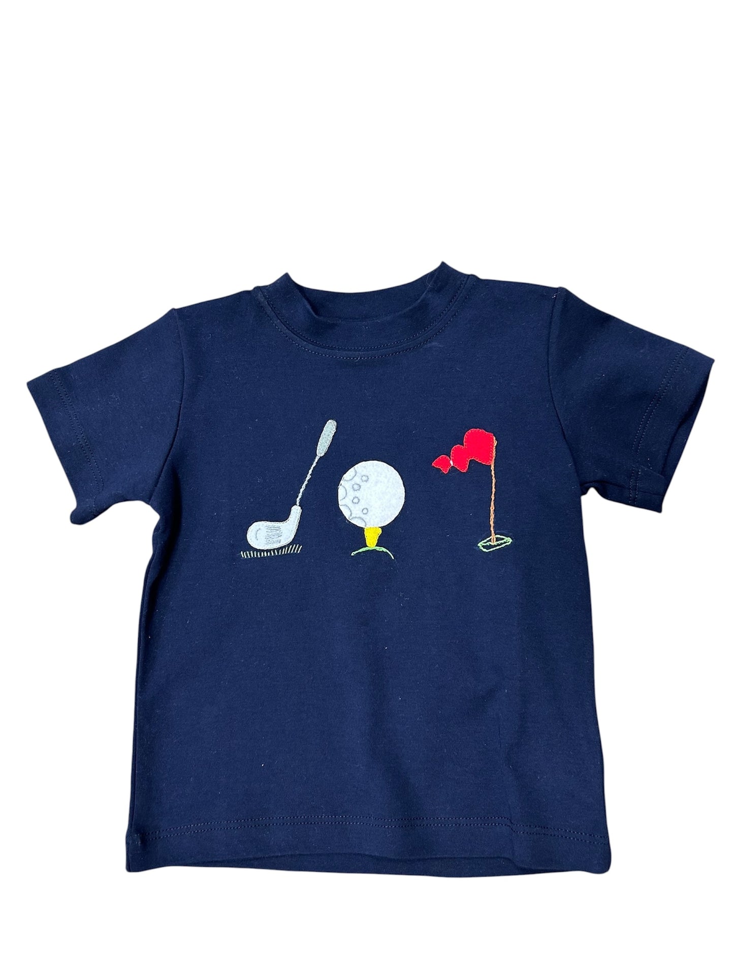 Navy applique golf