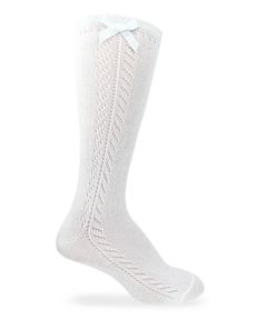 Pointelle Bow Knee Sock