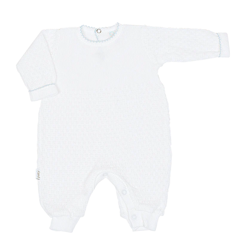 Paty Knit Romper Blue