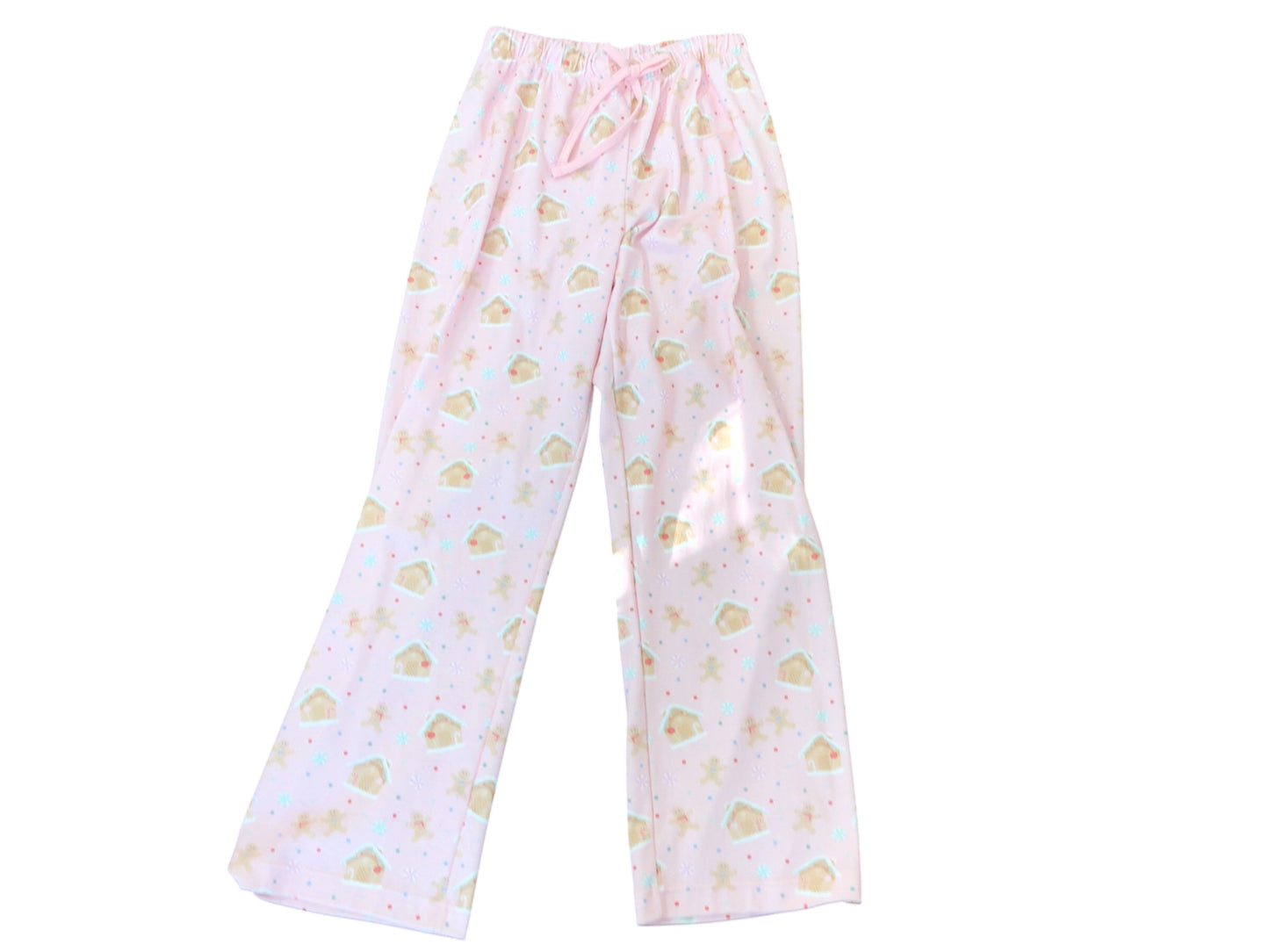 Adult Pink Gingerbread PJ Pants