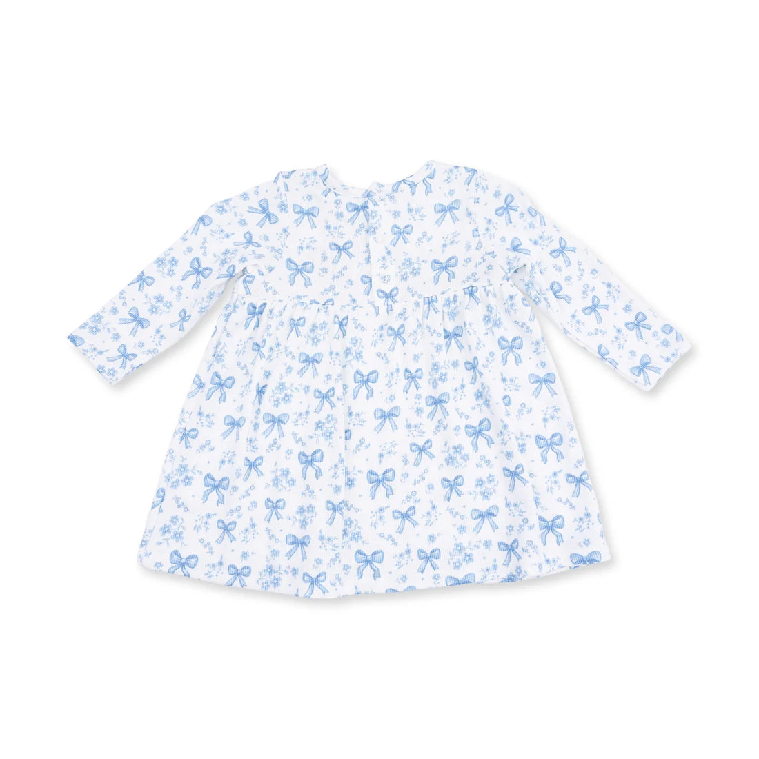 Blue Bows and Flowers - Simple Dress and Bloomer