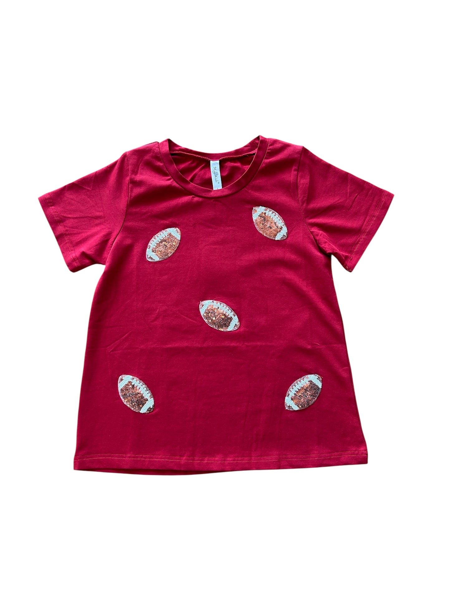 Burgandy football tee