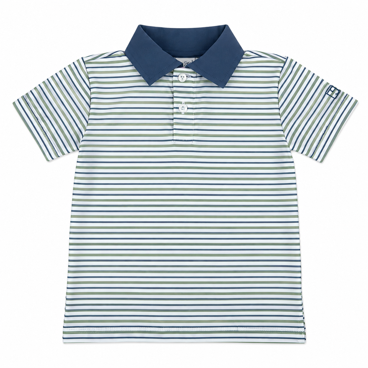 Green striped polo