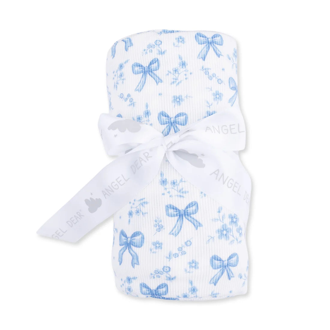 Blue Bows & Flowers Swaddle