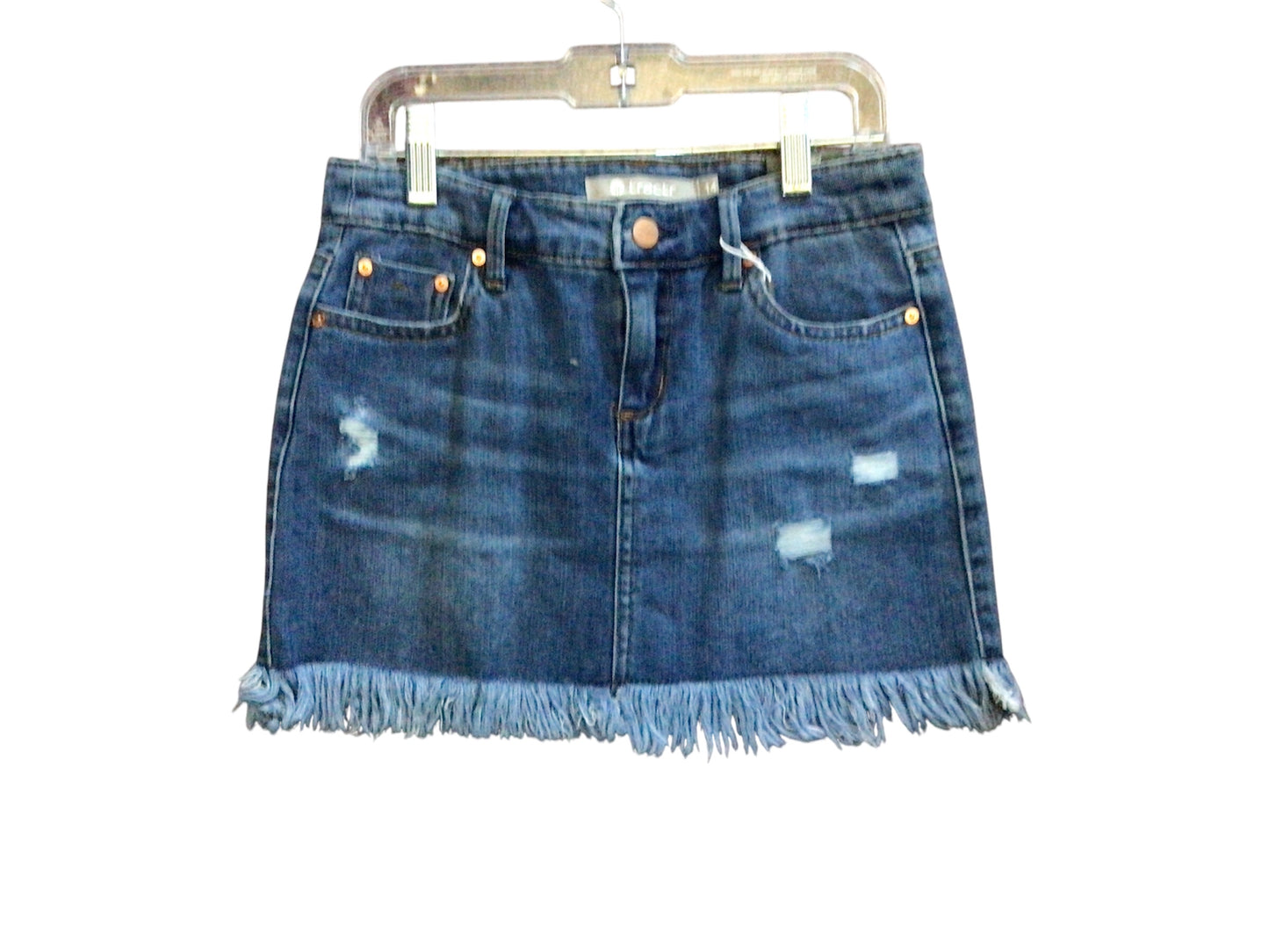 tractr distressed mini skirt