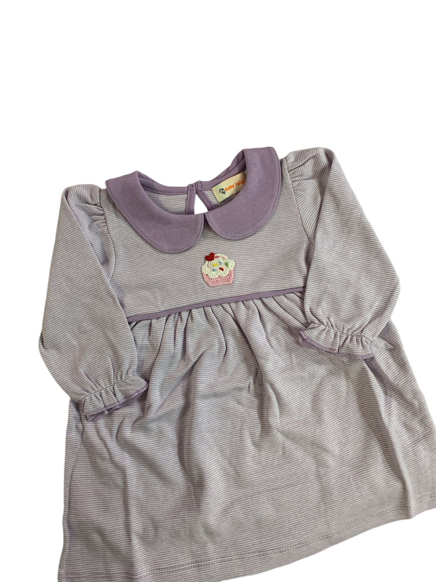 Lavender and White Striped Cupcake Dress