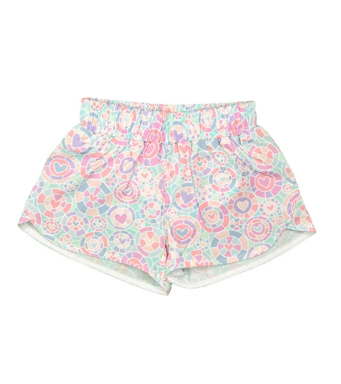 kalidescope heart shorts