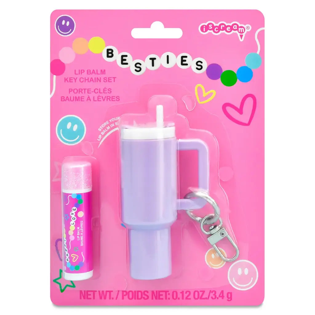 Bestie Lip balm keychain set
