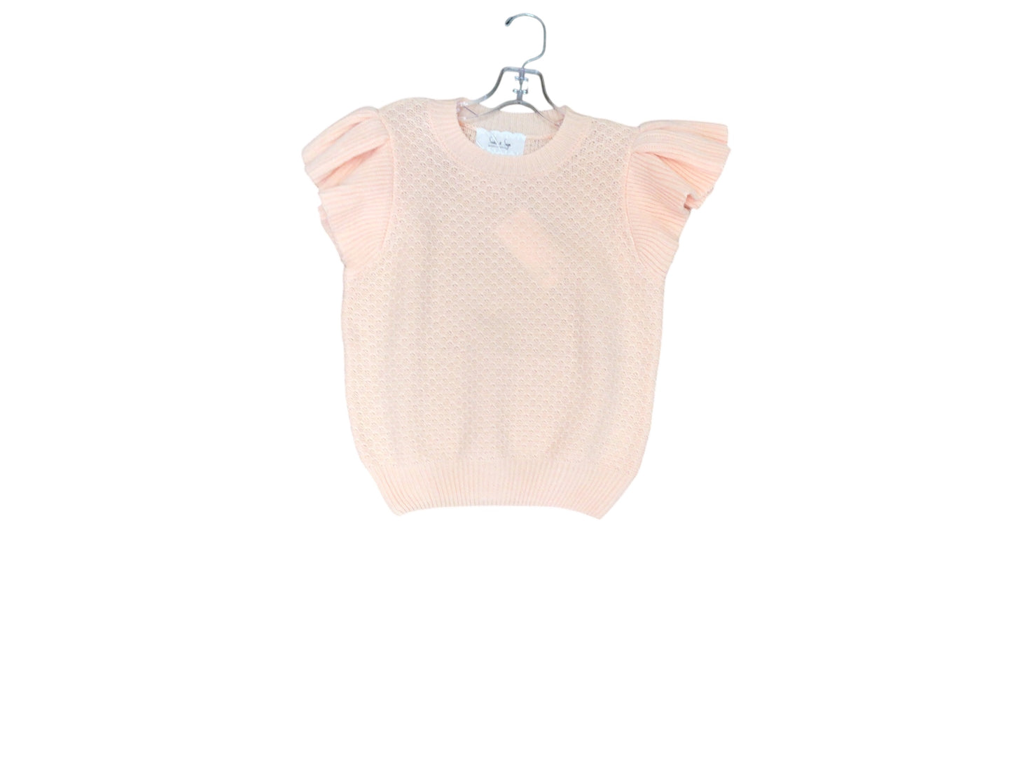 Pearl Ruffle Cap Sleeve Sweater