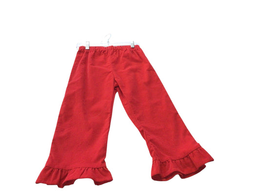 Red Cord Ruffle Pants