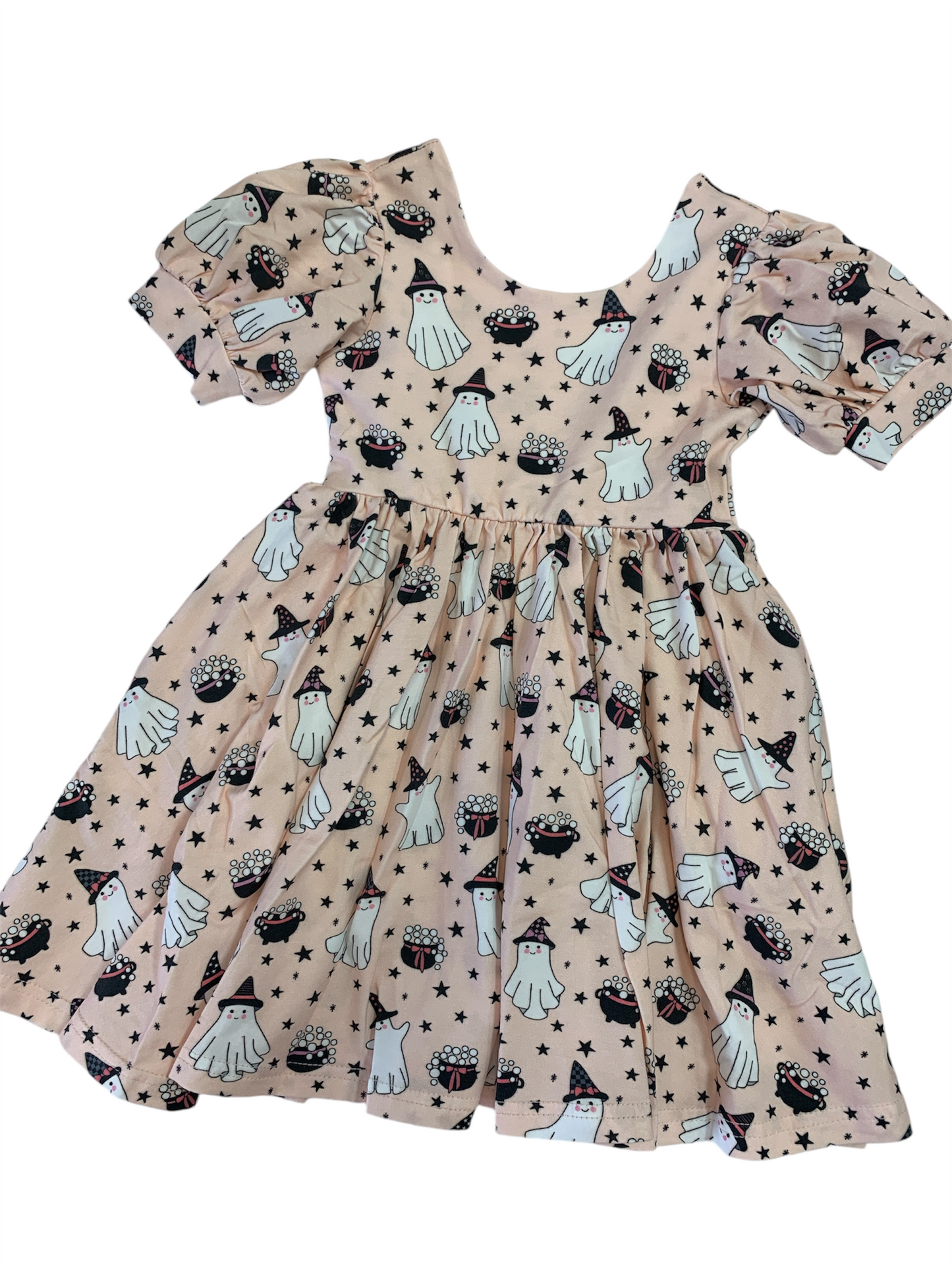 Pink Cauldron Puff Dress