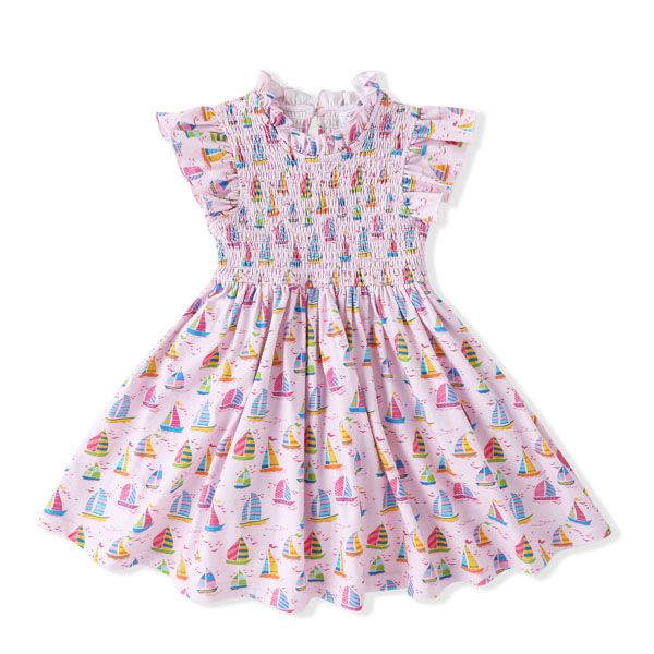 Pink sailboats dress