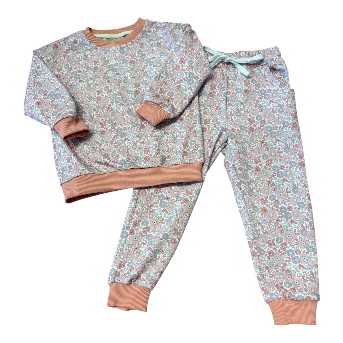 Mauve floral jogger set