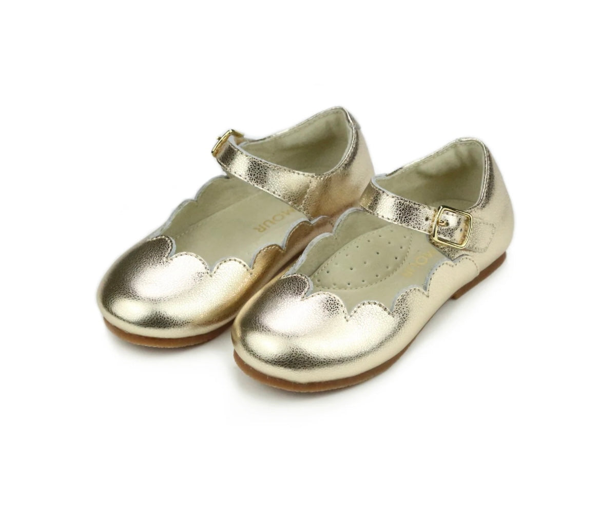 Gold Scalloped flats