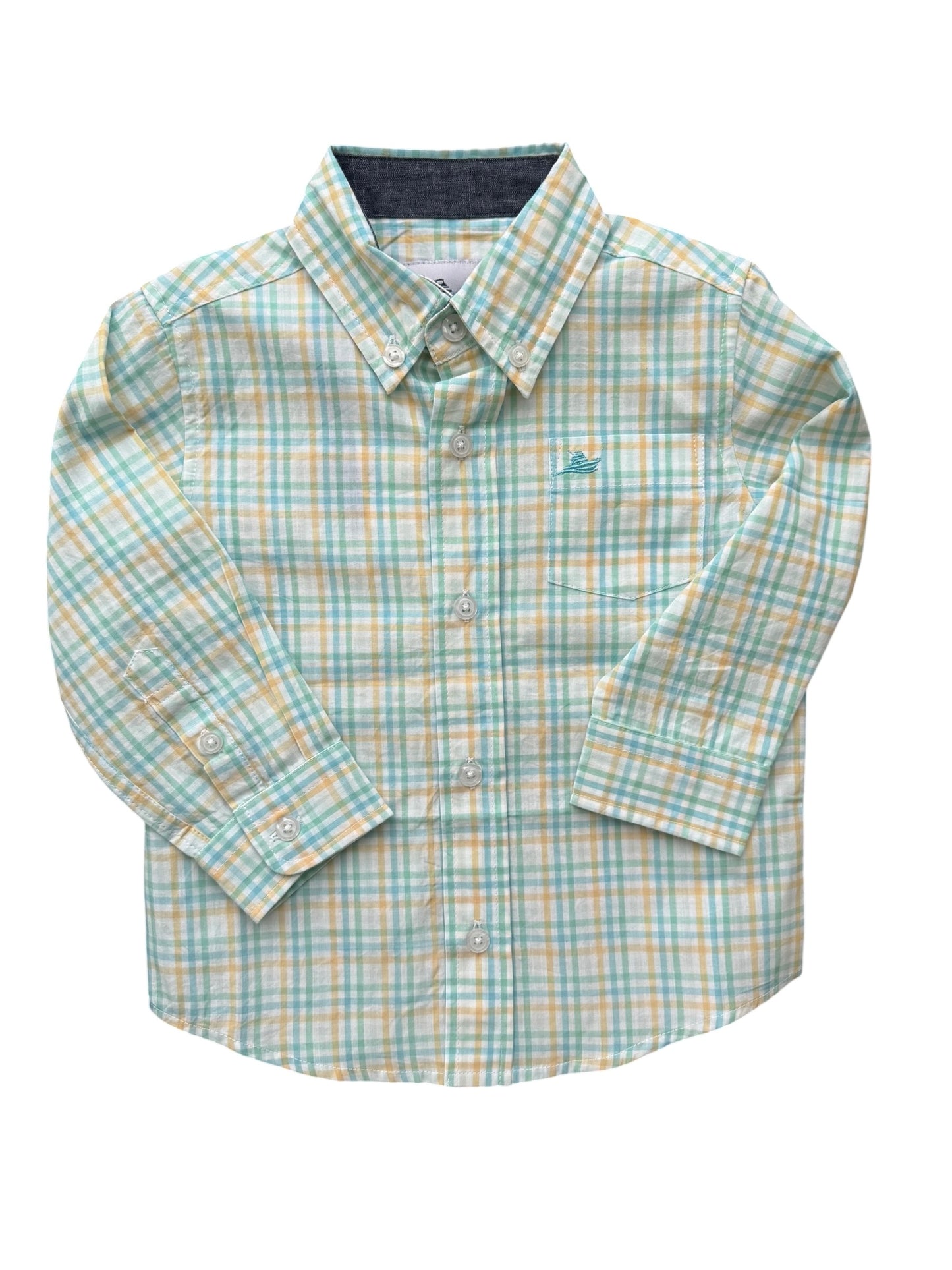 Yellow/Green/Blue plaid shirt