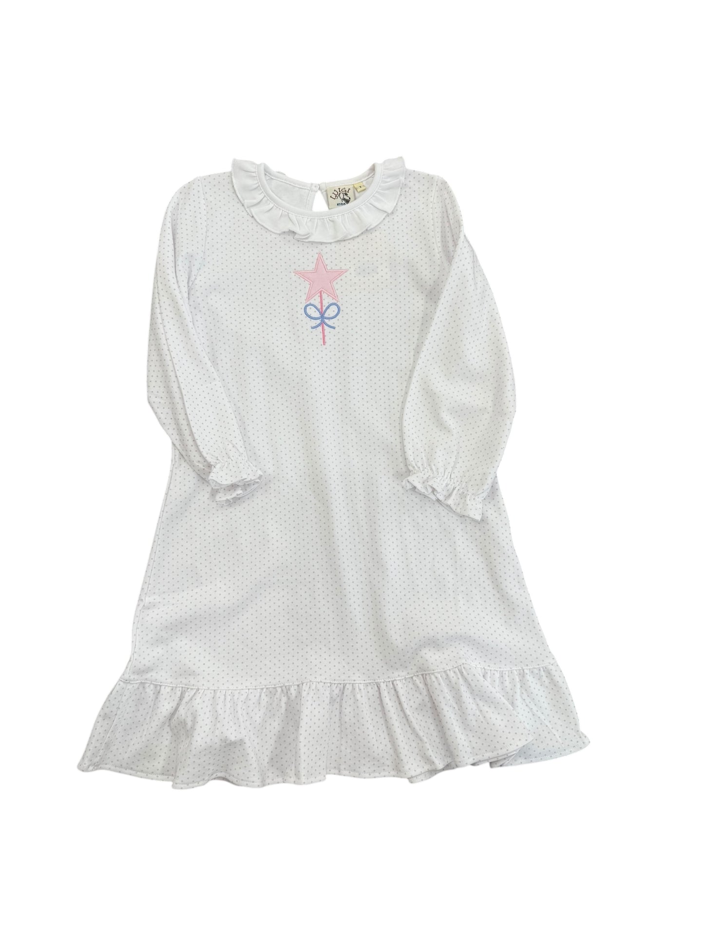 Light pink dot dress with wand