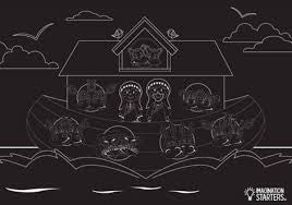 Chalk playmats Noah’s ark
