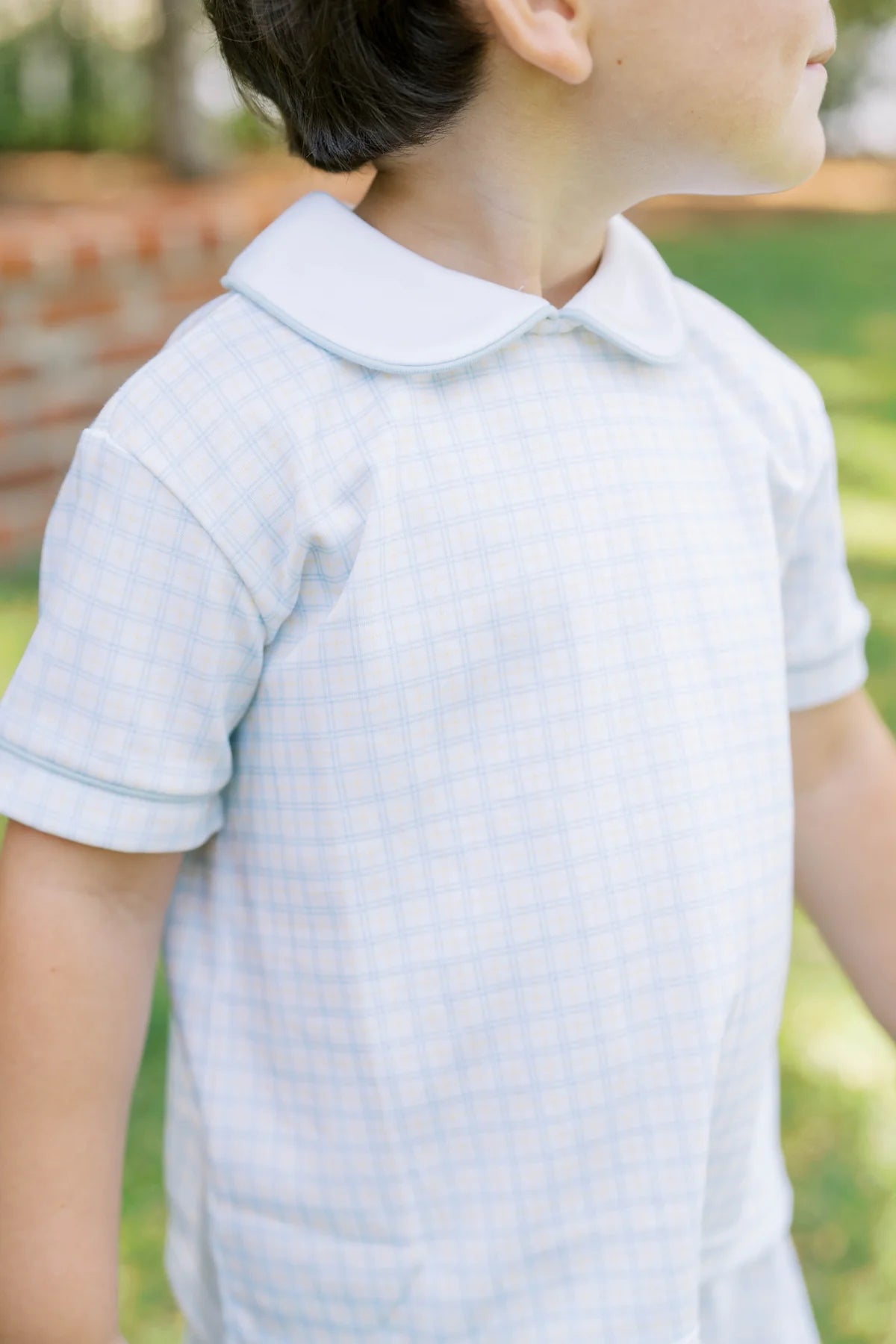 Sibley short set-cornflower check