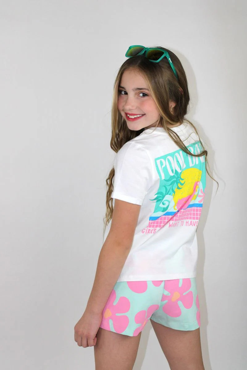 Pool babe graphic shirt