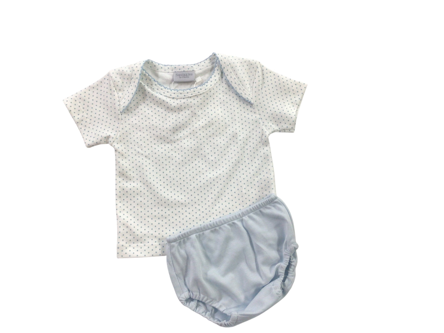 Blue dot diaper set