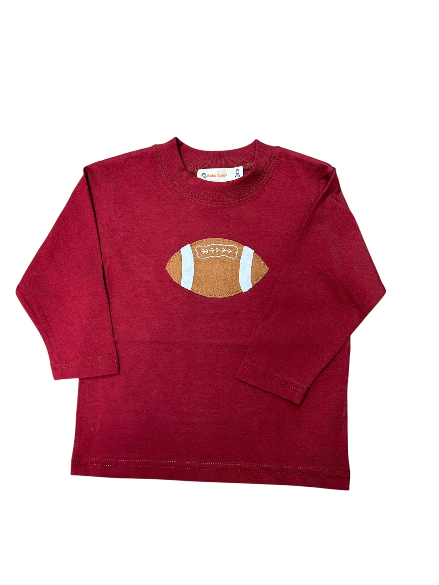 Burgandy Football t-shirt