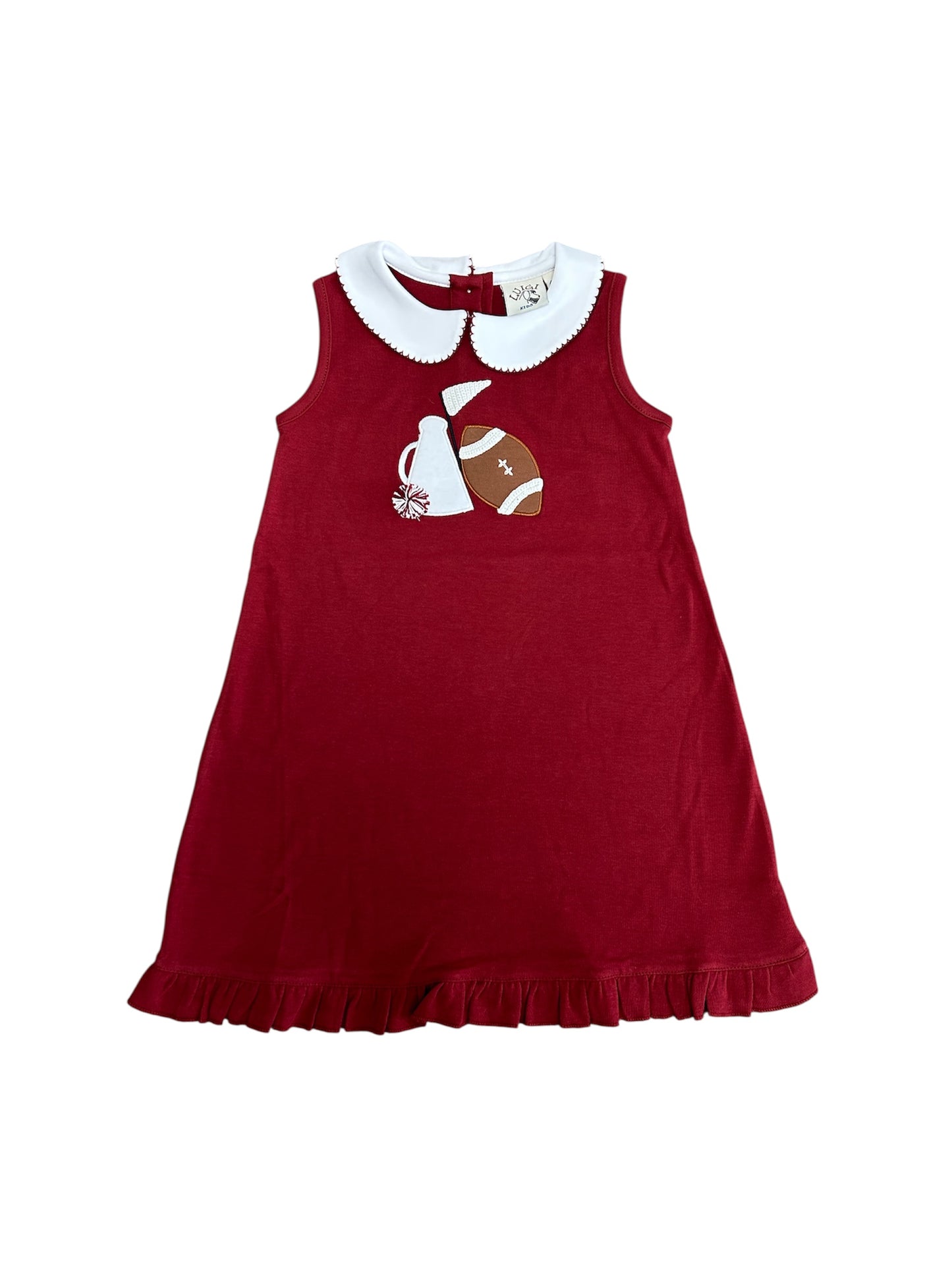 Maroon dress with megaphone