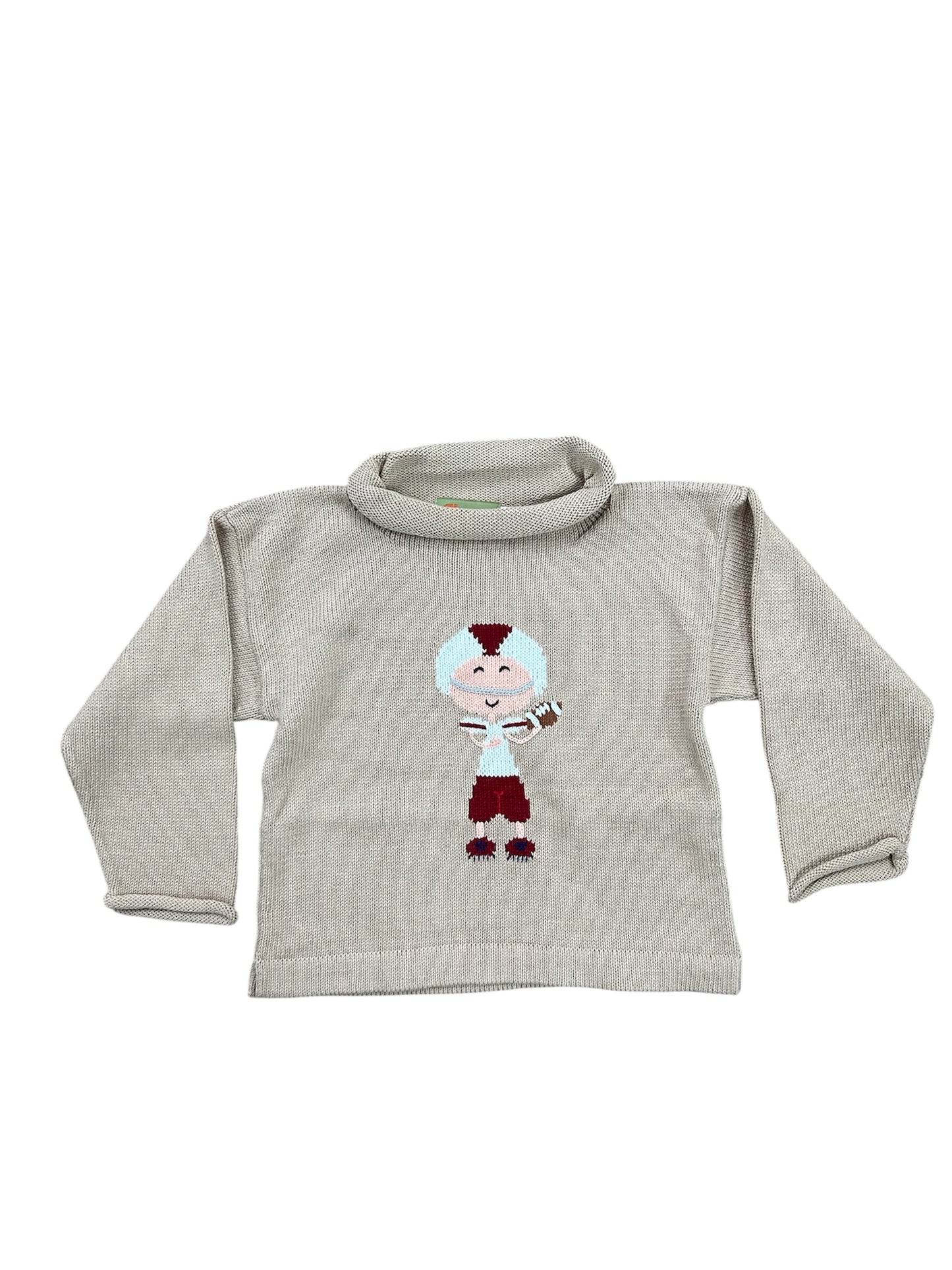 football boy with football sweater