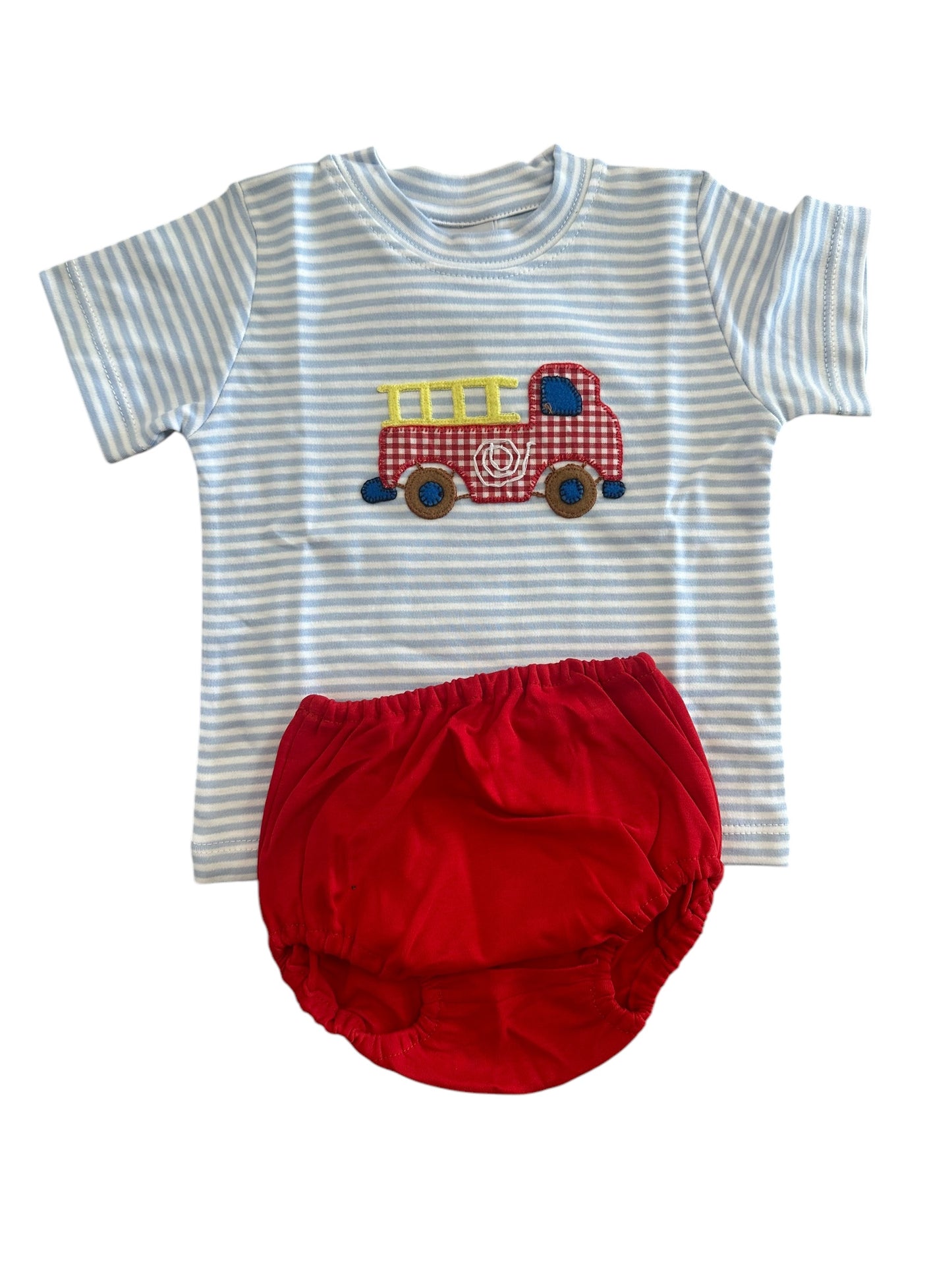 Firetruck diaper cover
