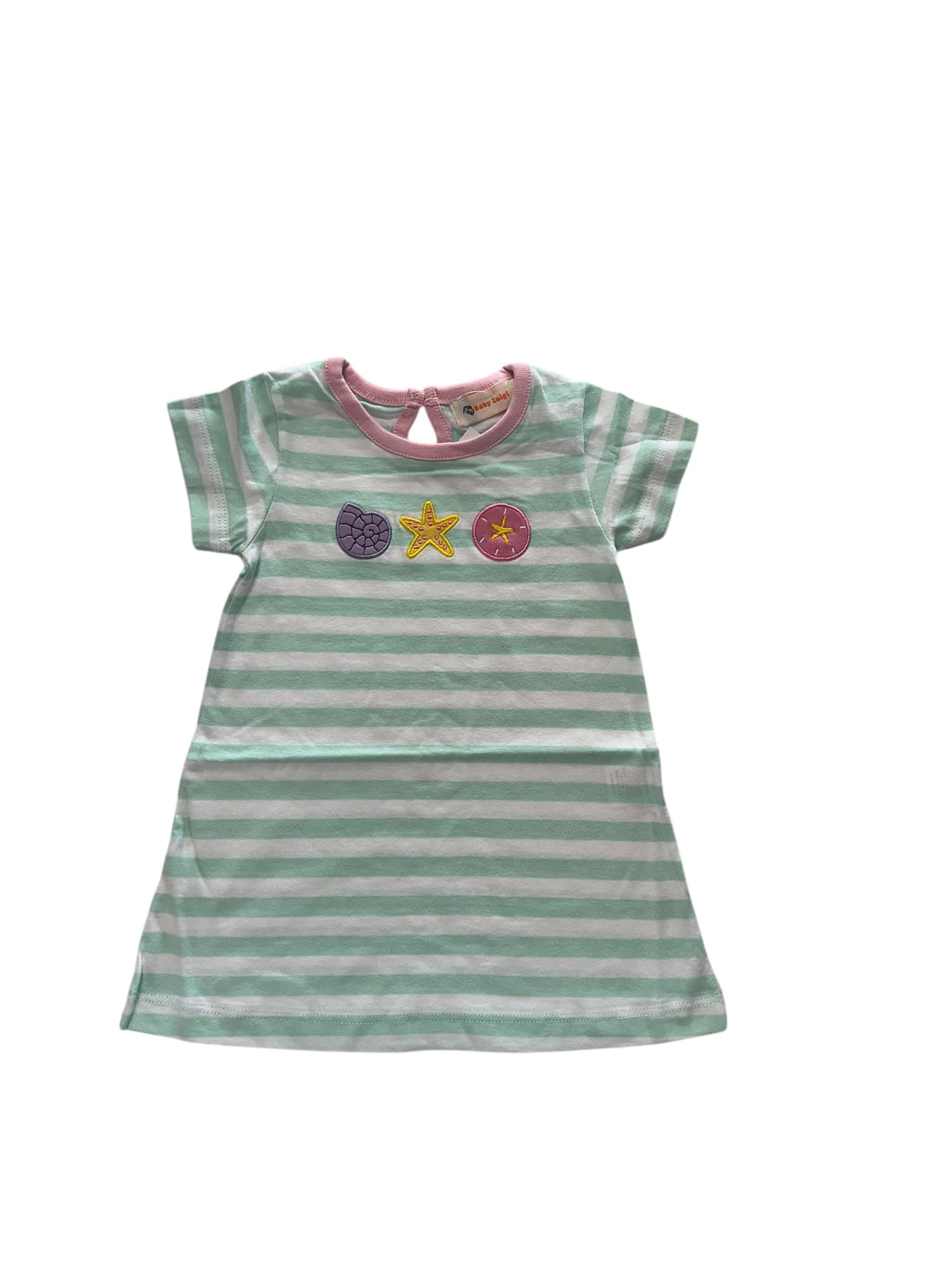 Beach icons stripe dress