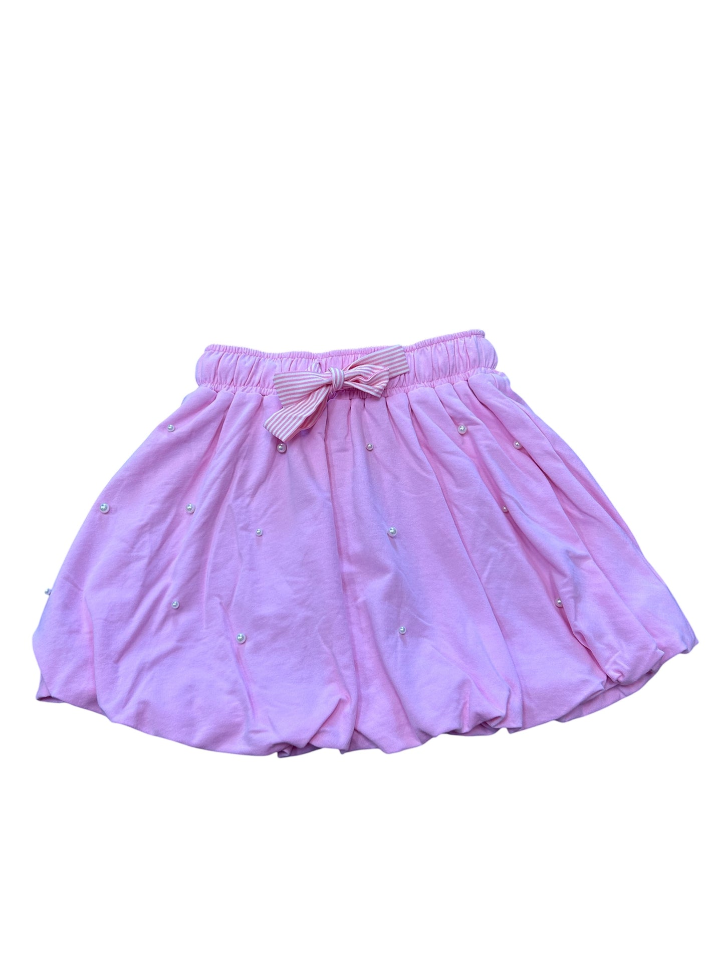 Pink Cotton terry pearl skirt