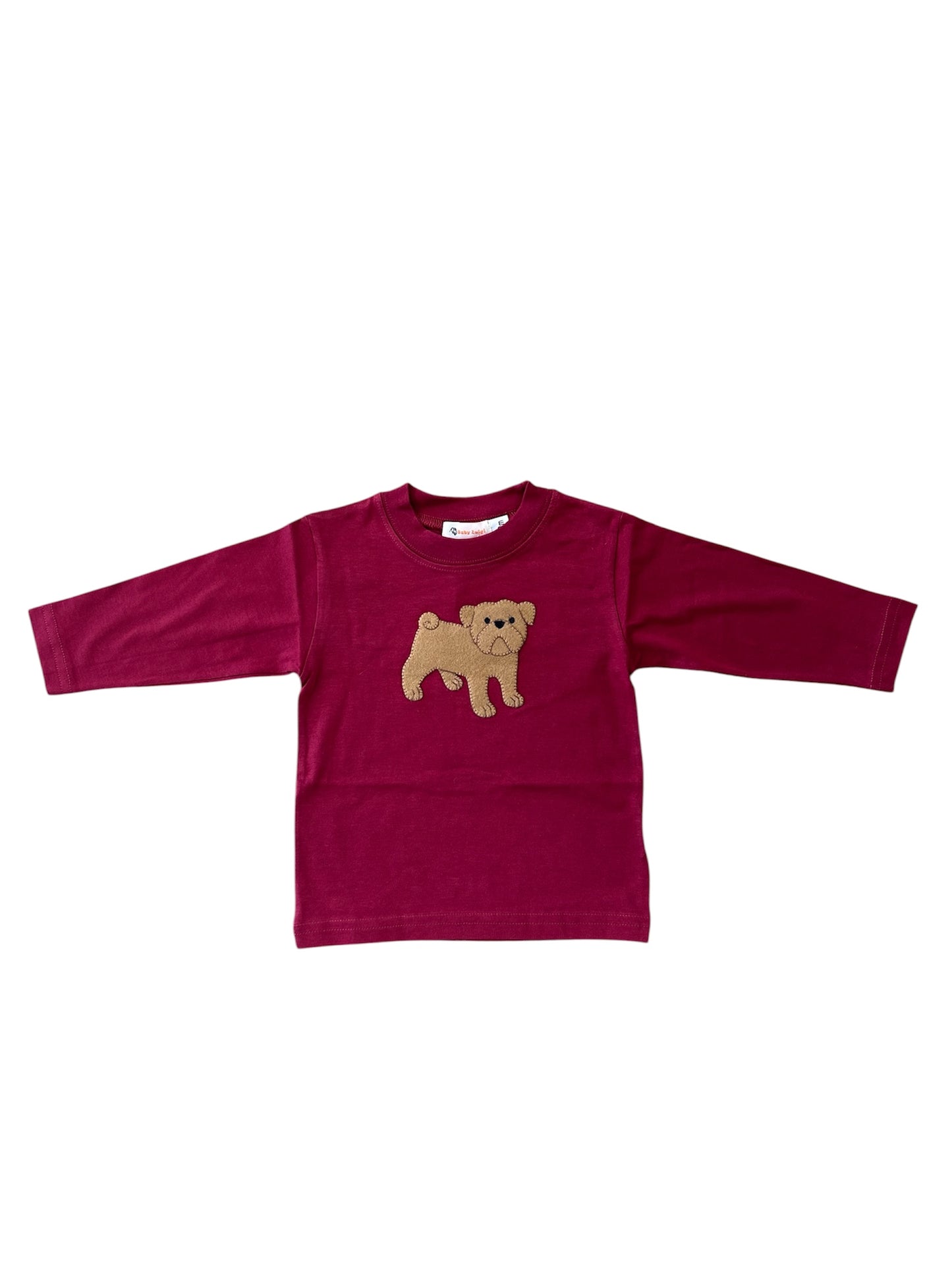 Burgandy bulldog t-shirt