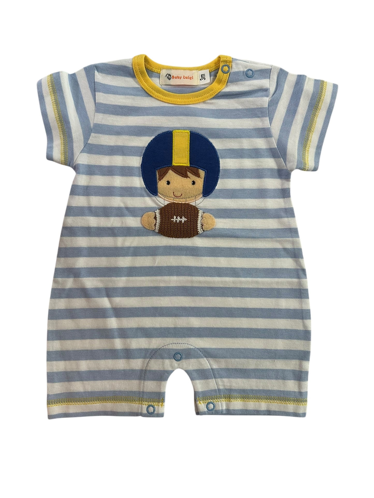 Sky blue Boy Helmet Romper