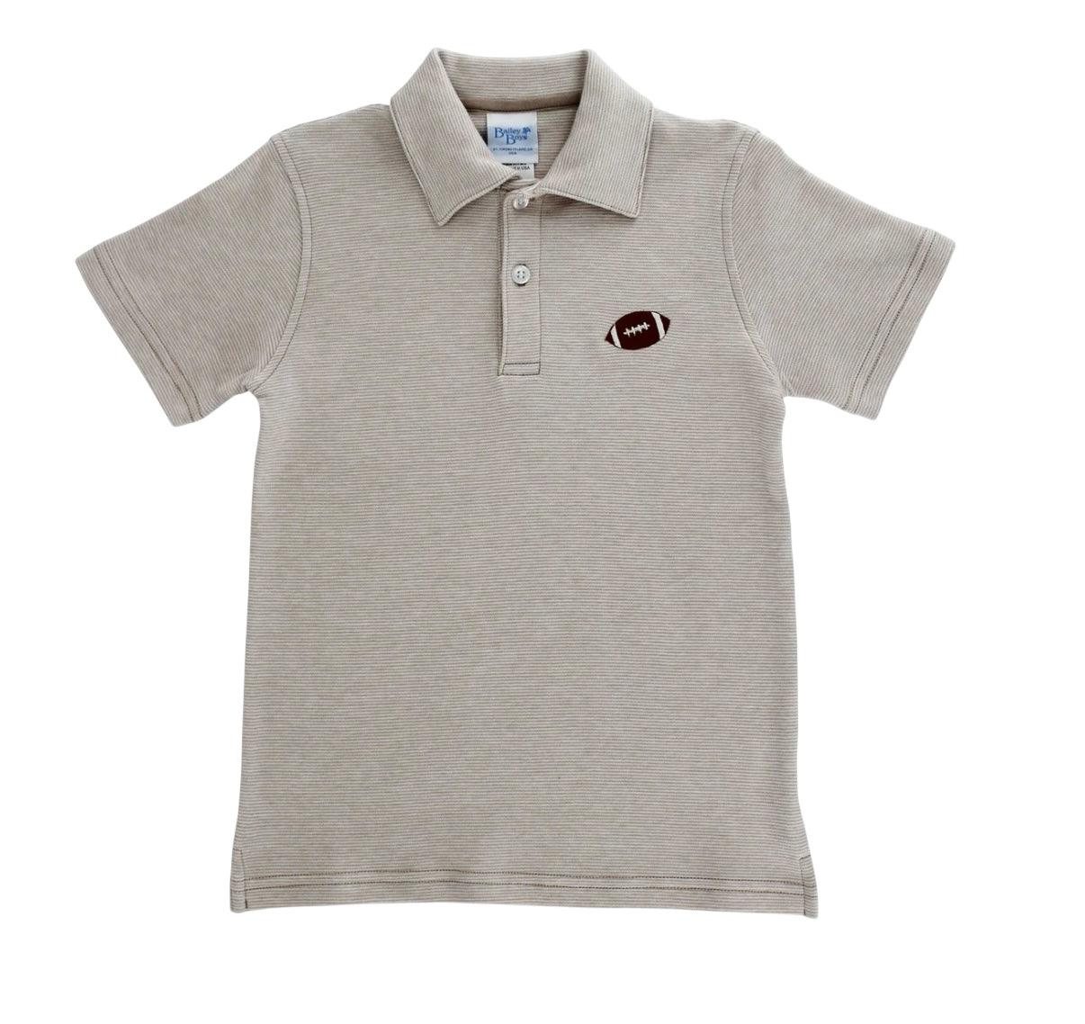 Football embroidered polo