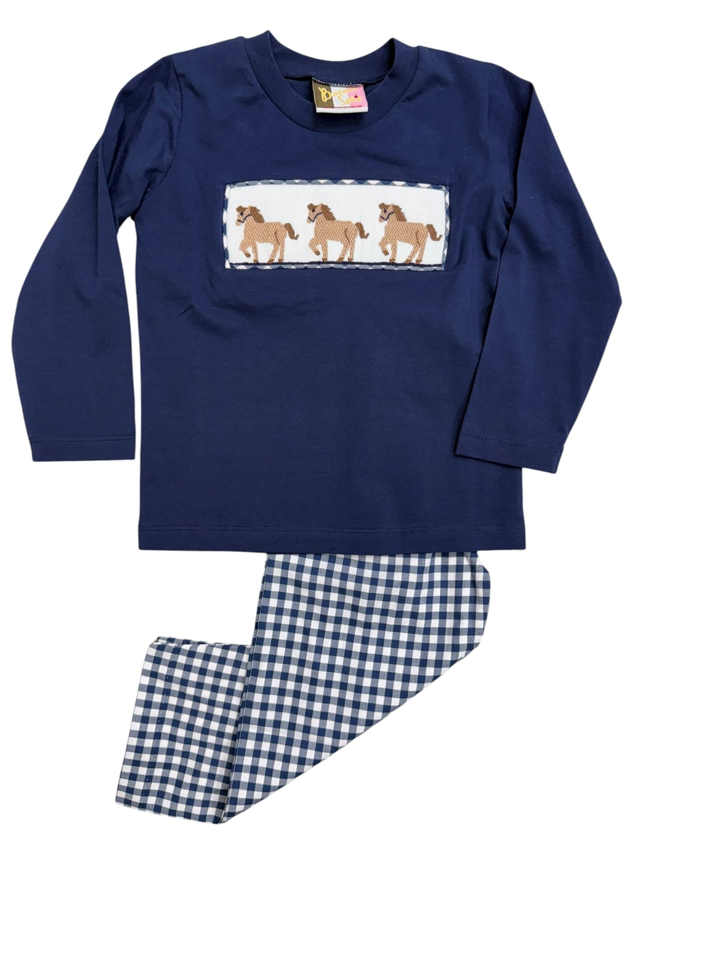 Giddy up Smocked boys pant set