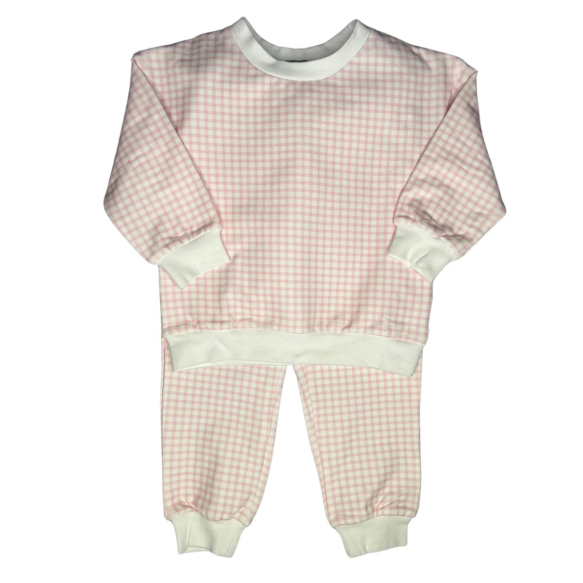 Jogger set pink gingham