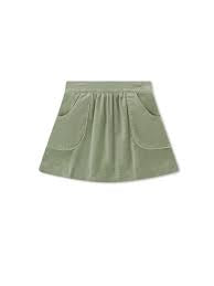 Green Velvet Skirt