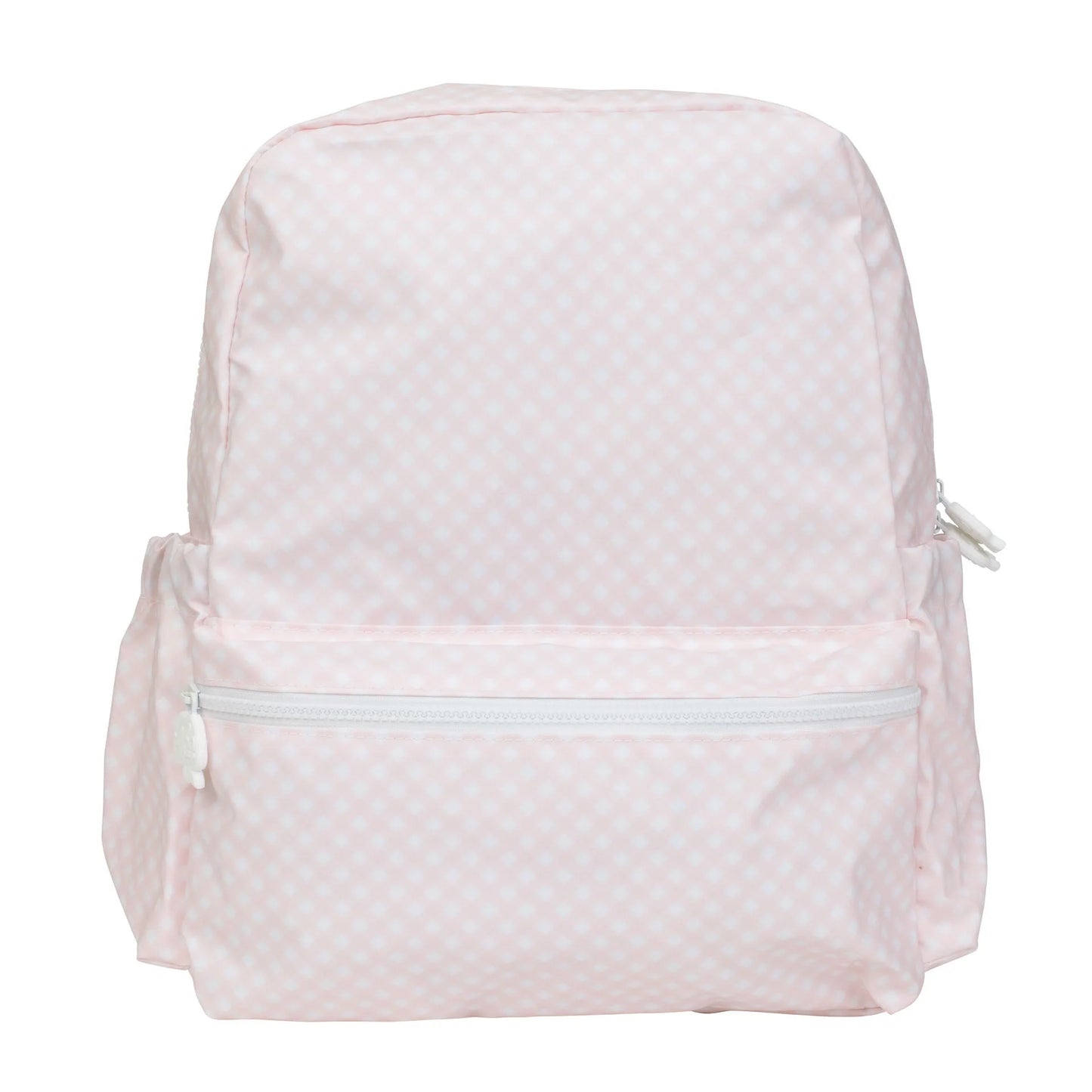 Large pink gingham backpack