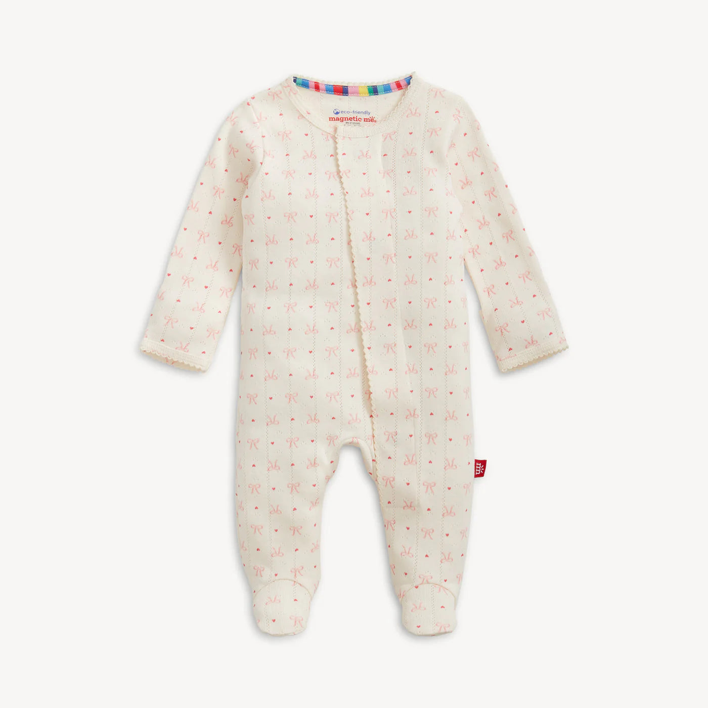 heart & bow footie