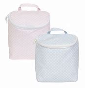 Pink gingham bottle bag