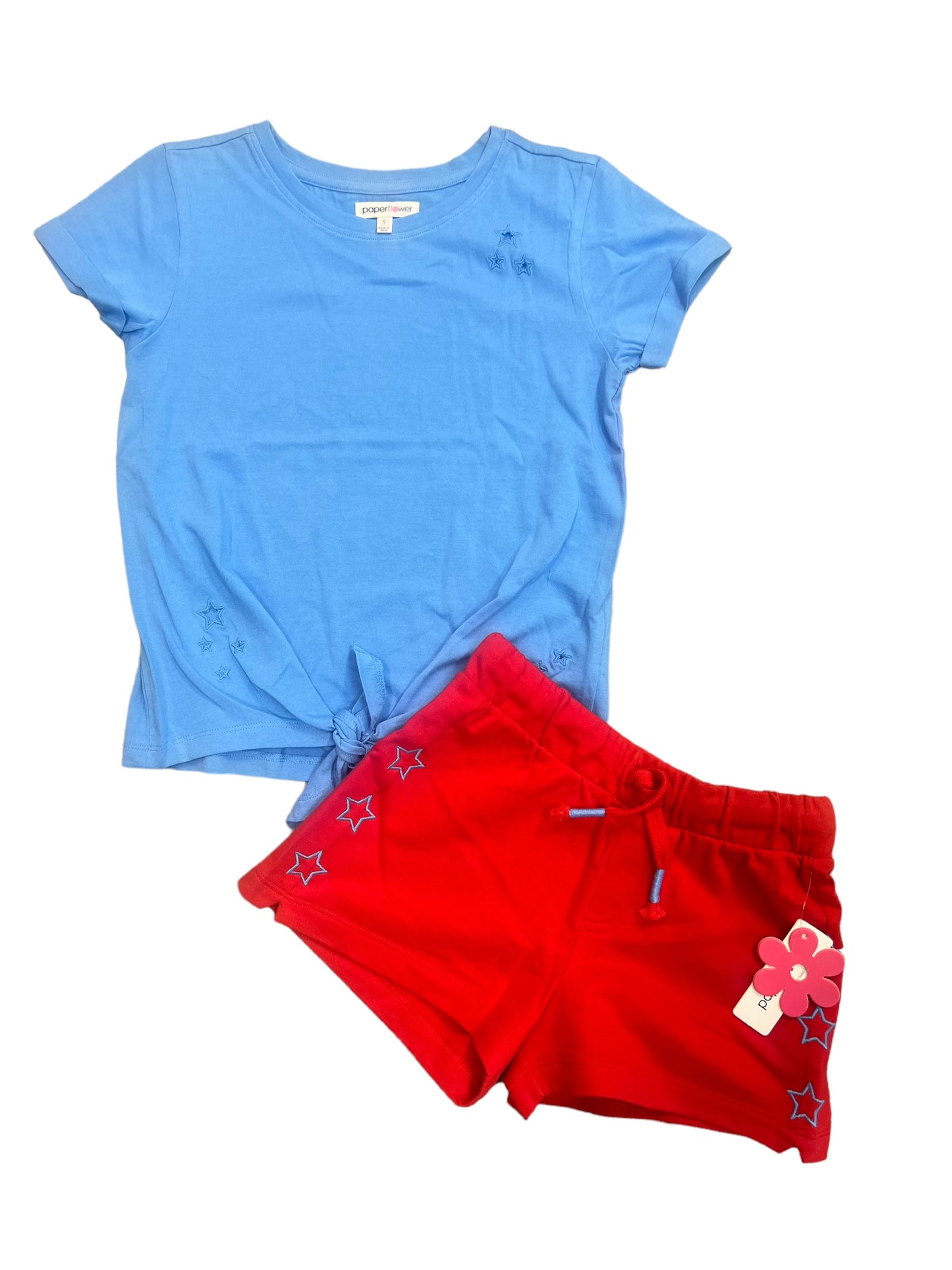 Blue star cut out tee