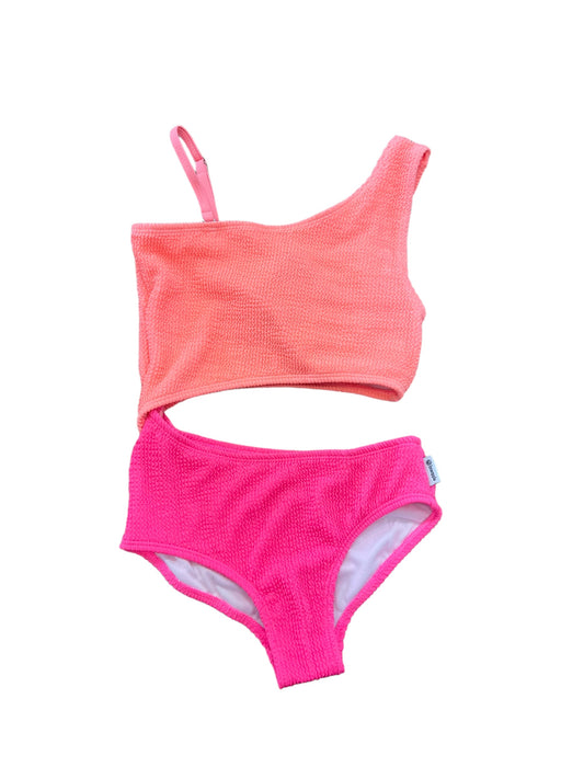Rylee coral/pink cut out swim