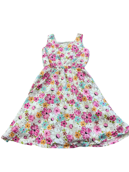 Silk floral tank dress