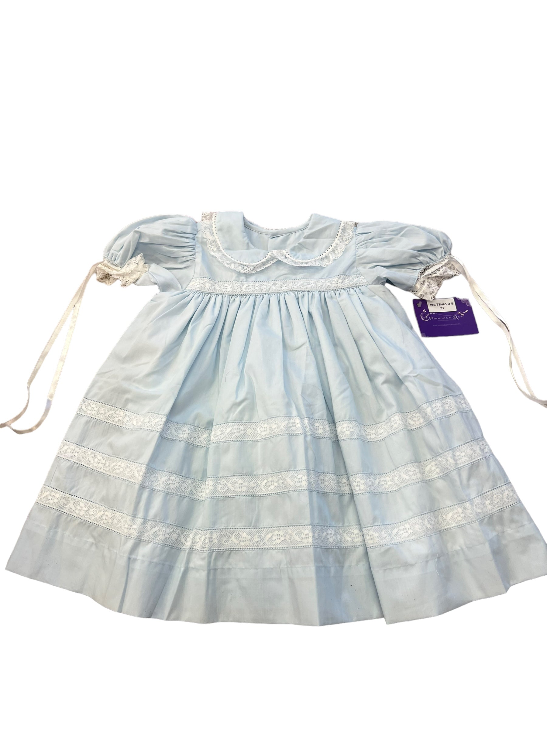 Constance Heirloom Dress | Phoenix & Ren 4T / Blue with White Constance Heirloom Dress | Phoenix & Ren 4T / Blue with White