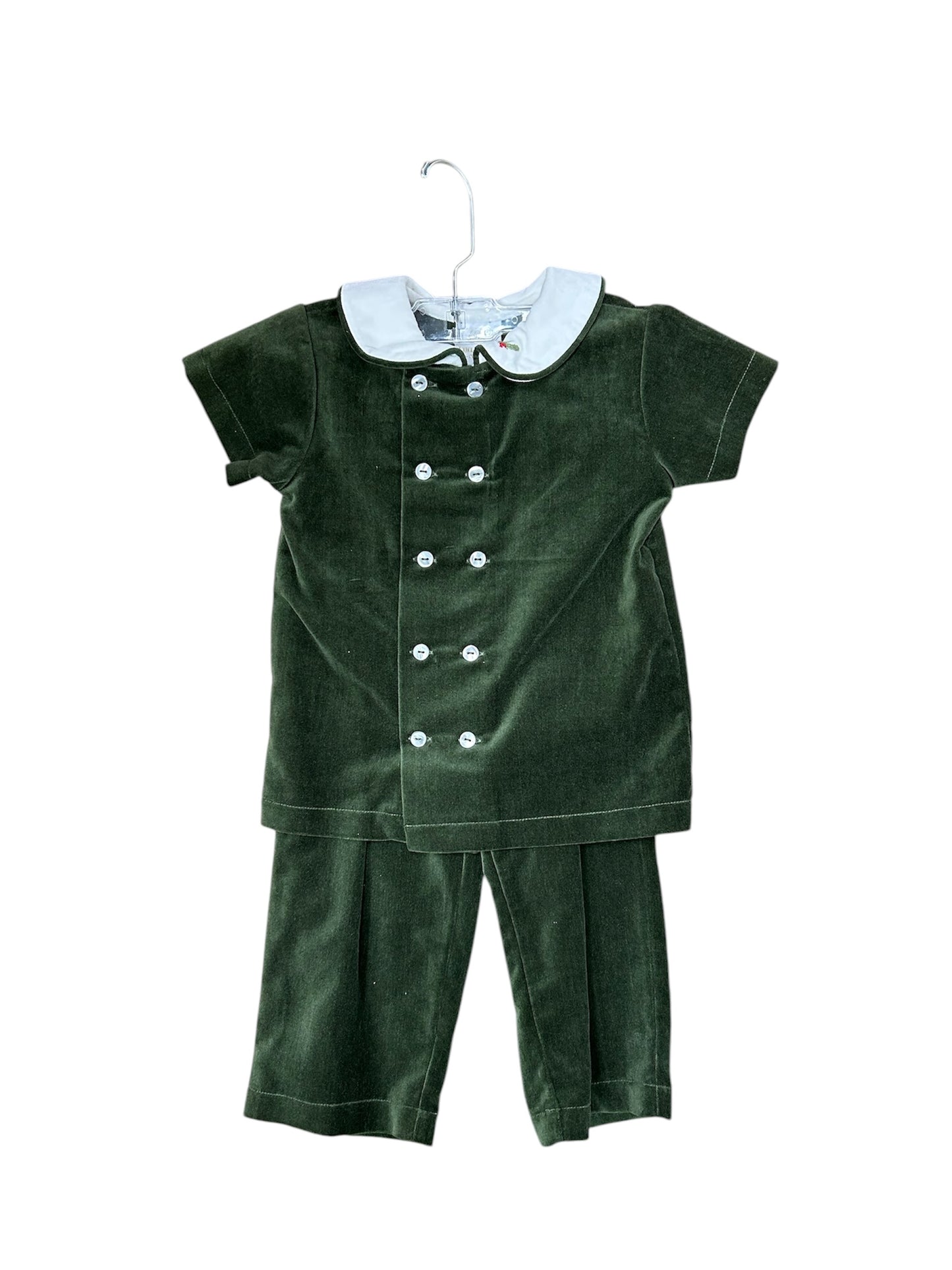 green velvet pant set