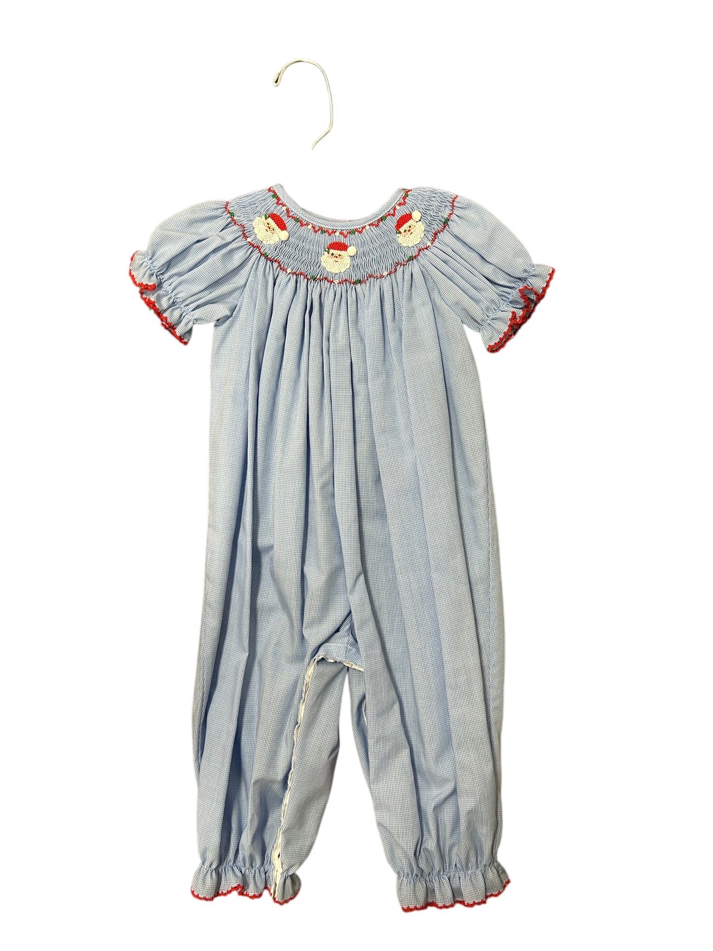 Santa face blue Bishop bubble S/S