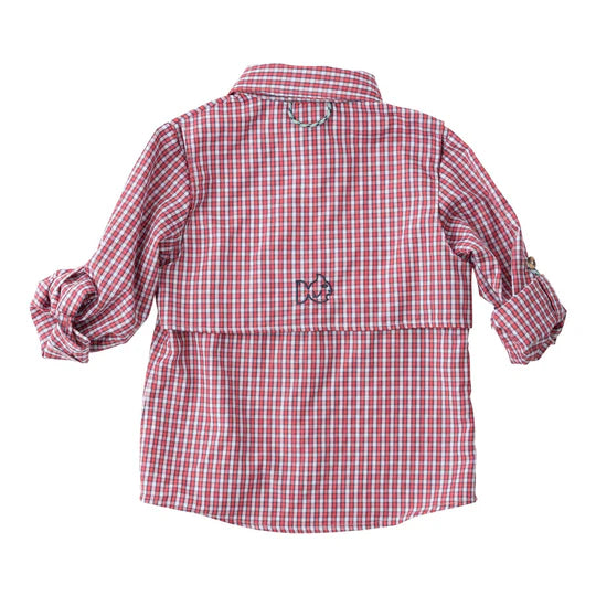 Navy/Red fishing shirt